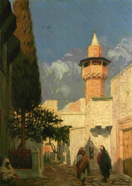 La Mosquee De Tunis Sidi Benziad Oil Painting by Vito Stacquadaini