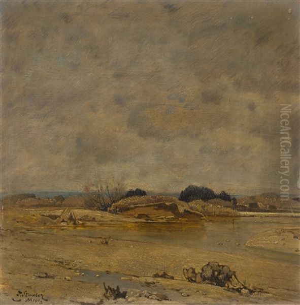 Im Isartal Oil Painting by Toni von Stadler