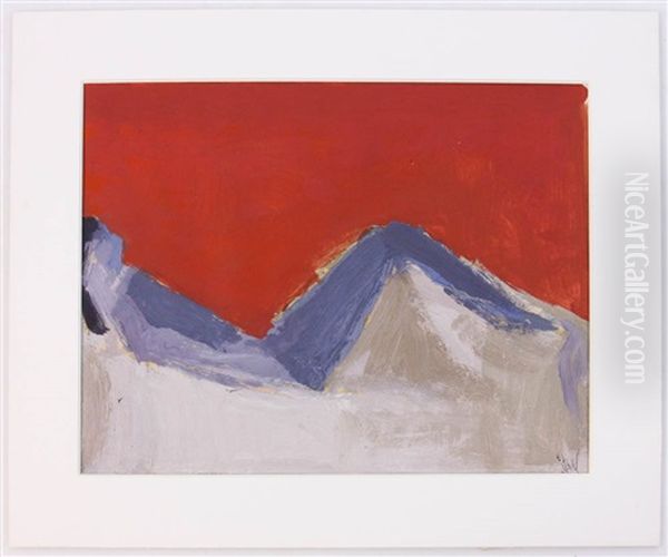 Nicolas De Stael, Blue Nude, Oil On Paper Oil Painting by Nicolas De Stael