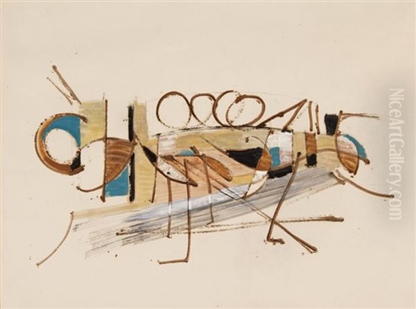 Recherche Decorative Pour Le Cabaret Du Theatre Des Champs Elysees Oil Painting by Nicolas De Stael