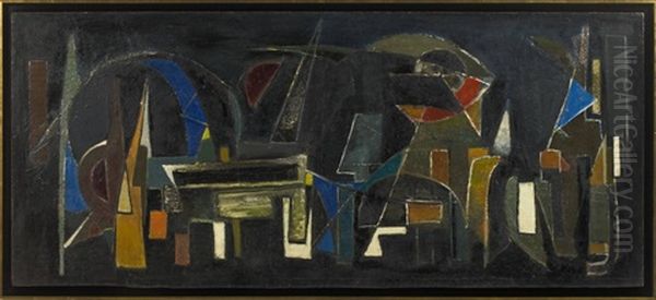 Astronomie-composition Oil Painting by Nicolas De Stael