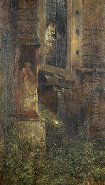 Klostergarten Oil Painting by Anna Stainer-Knittel