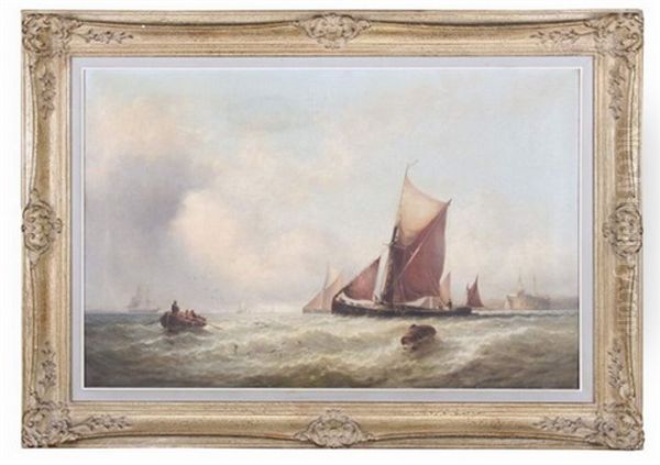 Lodzie Na Morzu Oil Painting by George Stainton