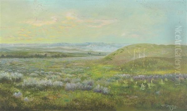 Sage Brush, Montana (half Point) Oil Painting by William M. Standing