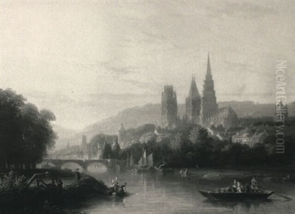 Rouen Oil Painting by Caleb Robert Stanley