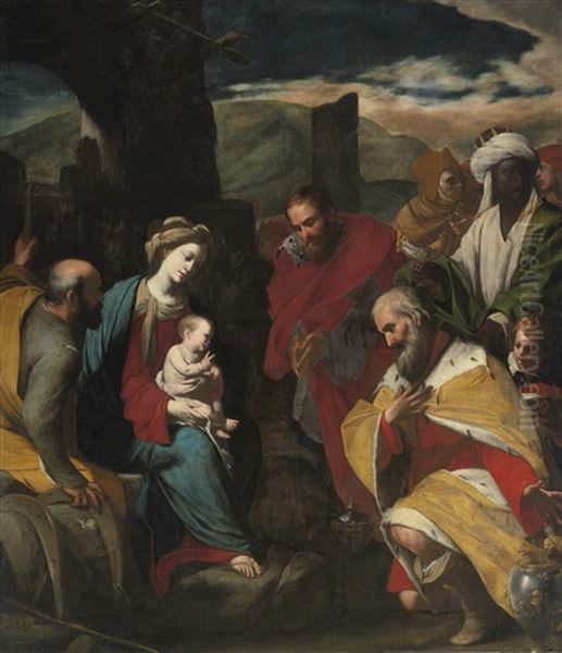 The Adoration Of The Magi Oil Painting by Massimo Stanzione