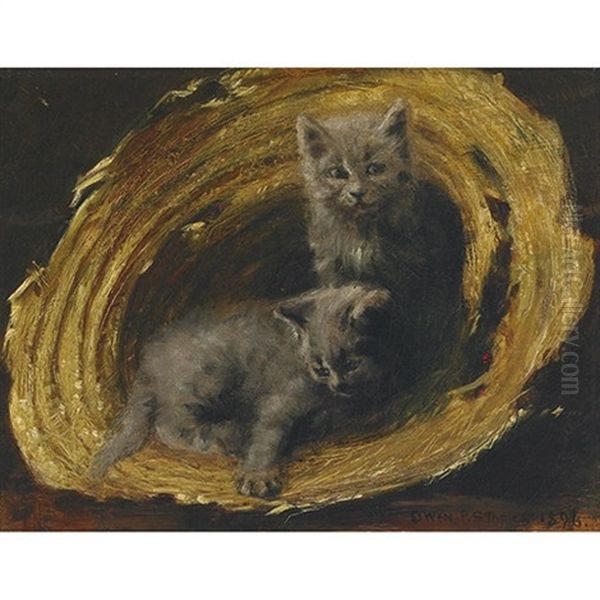 Two Kittens Oil Painting by Owen B. Staples