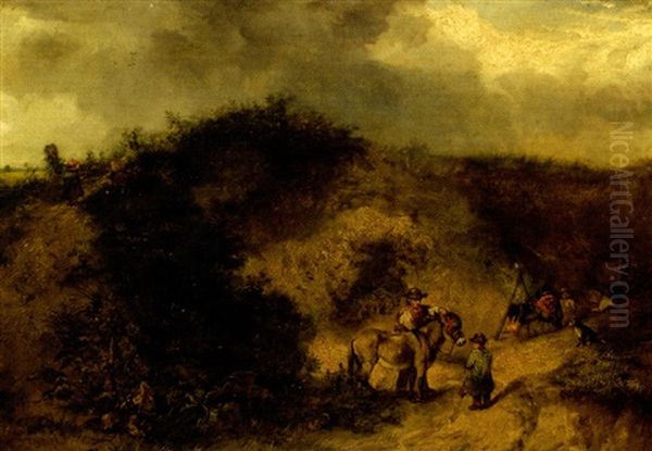 Gypsy Encampment Oil Painting by Arthur J. Stark