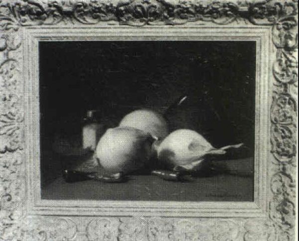 Onions And Chili Peppers Oil Painting by Gerard L. Steenks