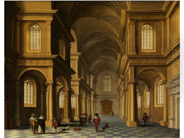 Kircheninterieur Mit Figurenstaffage Oil Painting by Hendrick van, the Younger Steenwyck