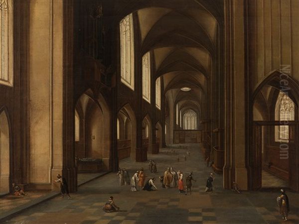 Van Christ And Adulteress Oil Painting by Hendrick van, the Younger Steenwyck