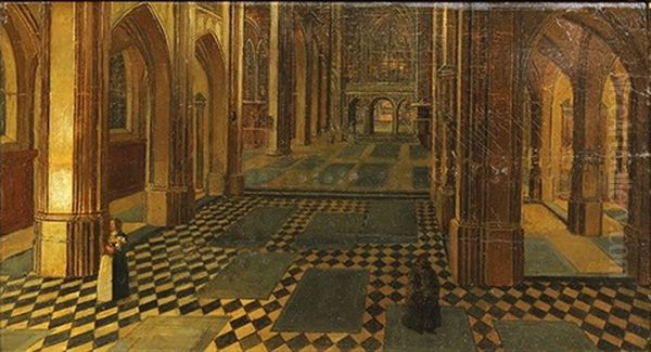 Interior Of A Cathedral Oil Painting by Hendrick van, the Younger Steenwyck