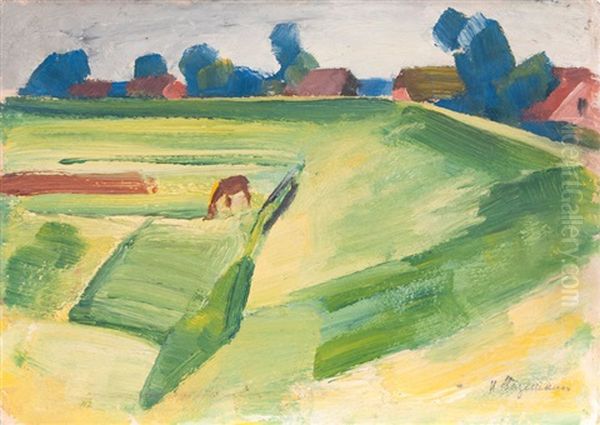 Am Deich Oil Painting by Heinrich Stegemann