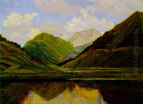 Aus Berwang (allgau) Oil Painting by Erwin Steiner