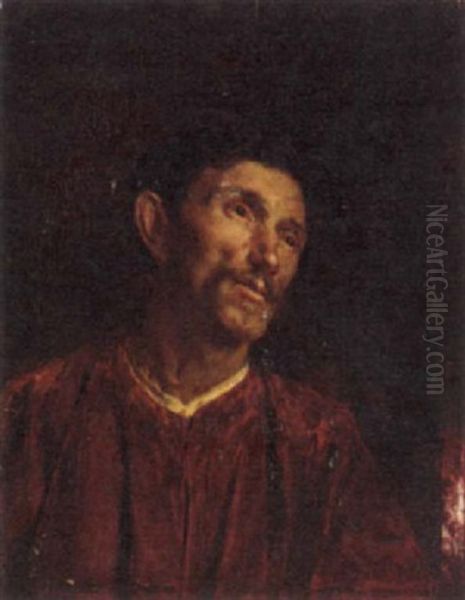 Portrait D'homme Oil Painting by Adolphe Charles Ed. Steinheil