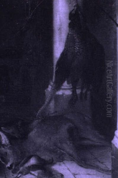 Jagdstilleben Oil Painting by Leopold Steinrucker