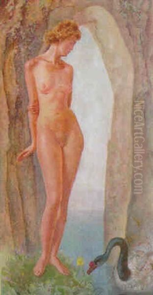 Leda Mit Dem Schwan Oil Painting by Eduard Stella