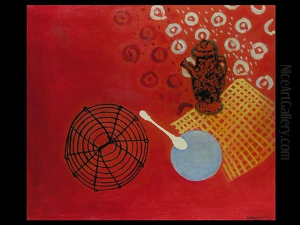 Stilleben Mit Kaffeekanne Oil Painting by David Petrovich Sterenberg