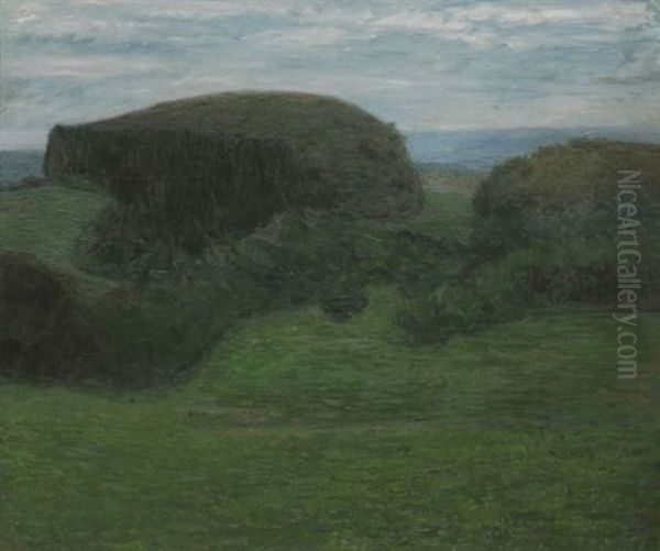 Grune Landschaft Bei Wittgenborn Oil Painting by Robert Sterl