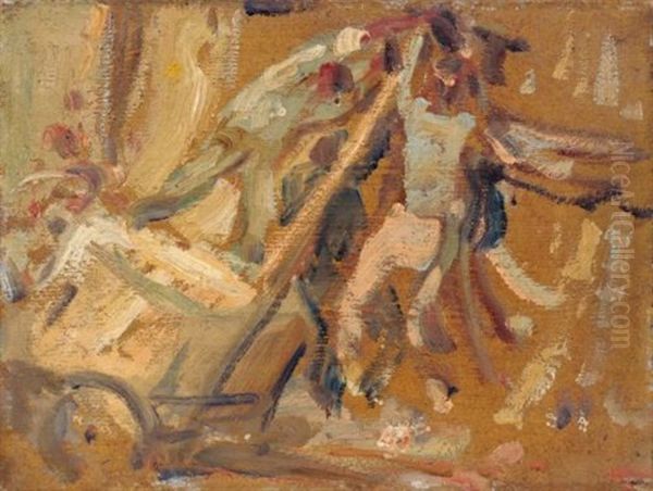 Steinauflader Am Kippwagen Oil Painting by Robert Sterl