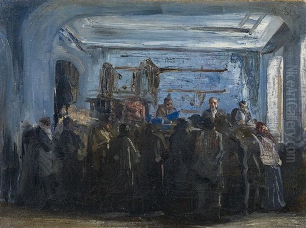 Auktionslokal, Rampische Gasse Oil Painting by Robert Sterl