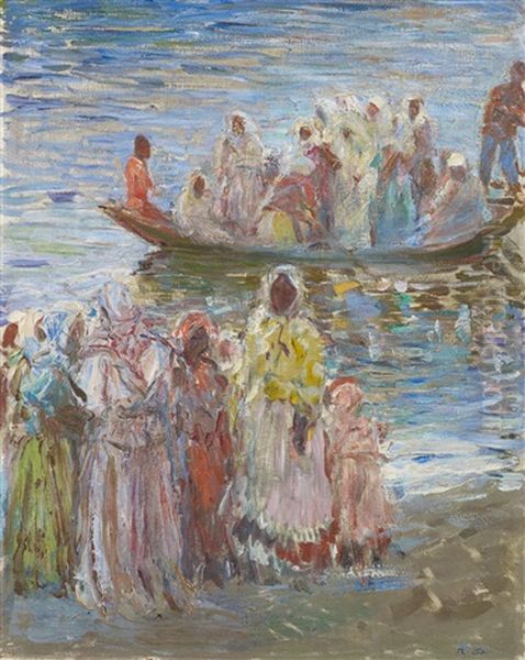 Prozession Bei Simbirsk Oil Painting by Robert Sterl