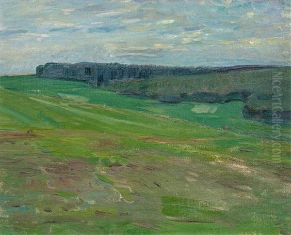 Hessische Waldlandschaft Oil Painting by Robert Sterl