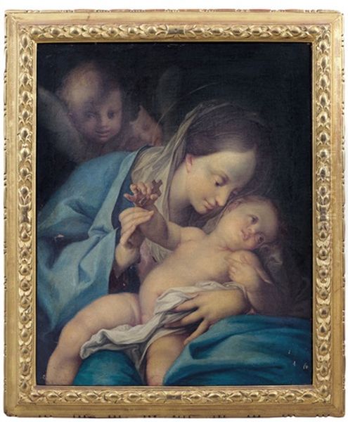 Madonna Con Bambino Ed Angeli Oil Painting by Ignaz Stern