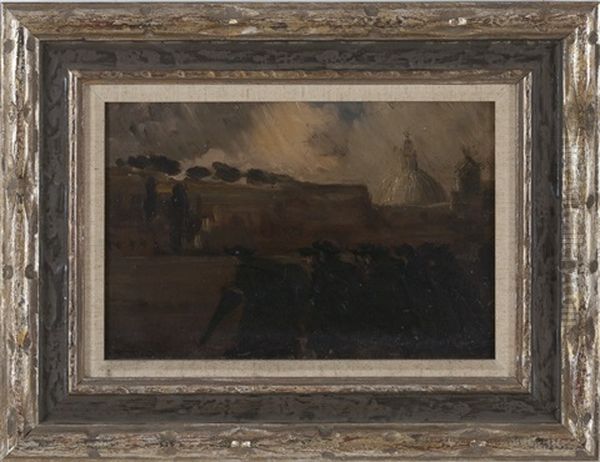 Students In A Shower, Rome Oil Painting by Charles Walter Stetson