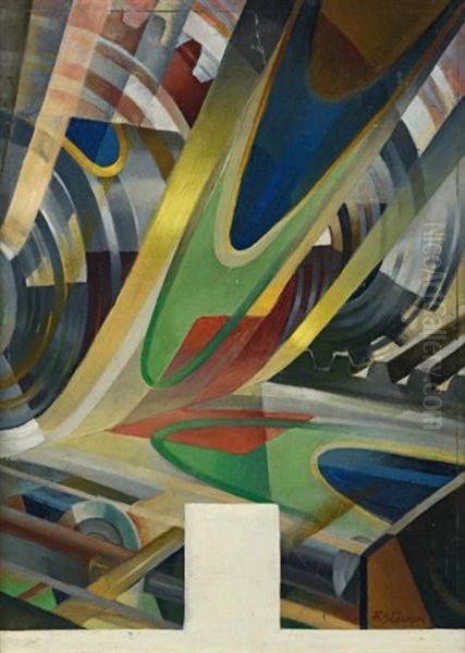 Rotative Oil Painting by Fernand Steven