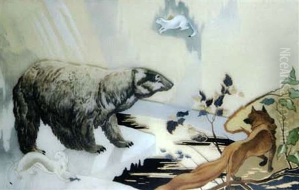 Rencontre Au Zoo Oil Painting by Fernand Steven