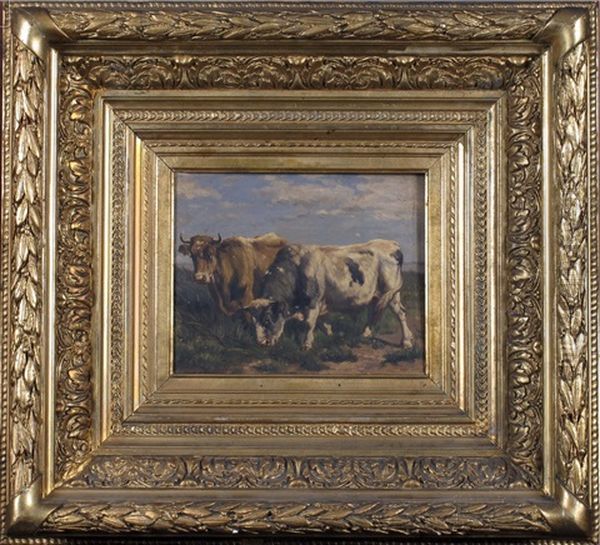 Vache Et Taureau Oil Painting by Joseph Stevens