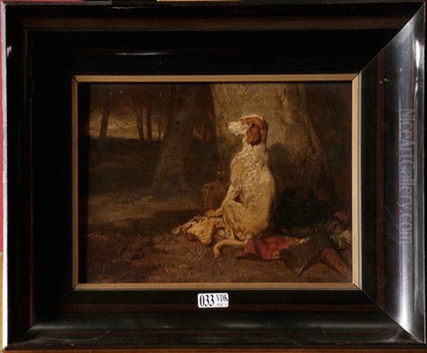Chien De Chasse Au Repos Oil Painting by Joseph Stevens