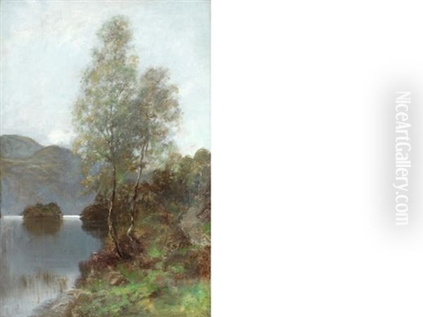 Silver Birches Oil Painting by Robert Macaulay Stevenson