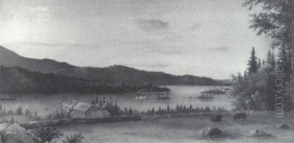 Greenville...cove, Squaw Mountain From...farm Oil Painting by Seth W. Steward