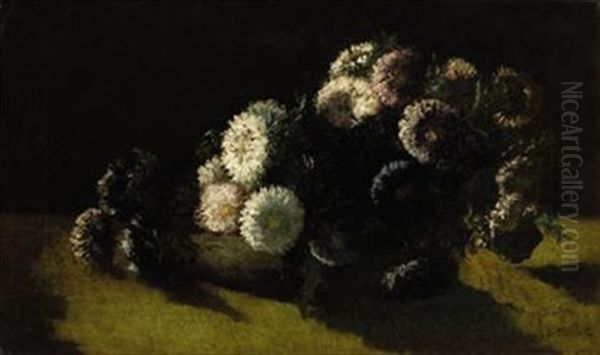 Still Life Of Flowers Oil Painting by Ada L. Stewart