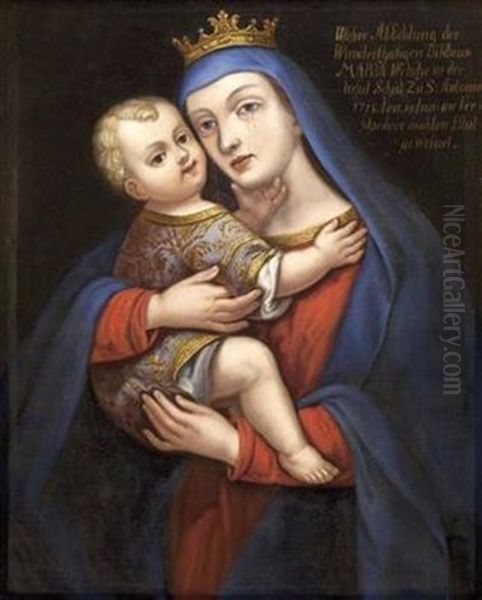 Wundertatiges Marienbildnis Oil Painting by Therese Stigl