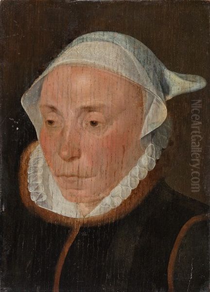 Bildnis Einer Frau Mit Haube Oil Painting by Tobias Stimmer