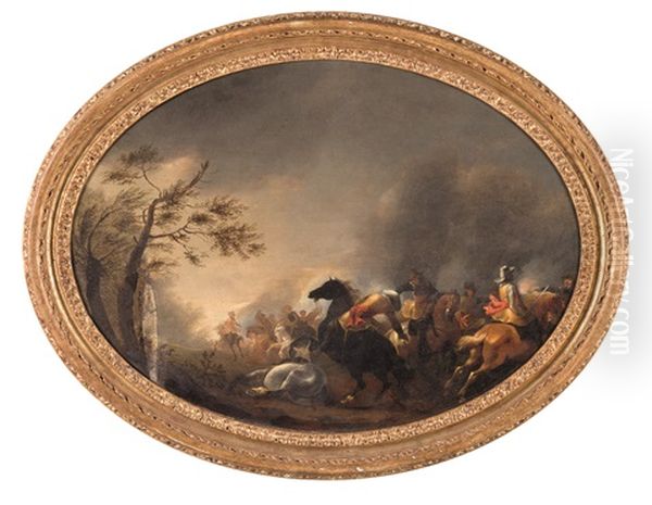 Battaglia Oil Painting by Jan Jacobsz van der Stoffe