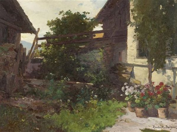 Garten Im Sommer Oil Painting by Walter Stoitzner