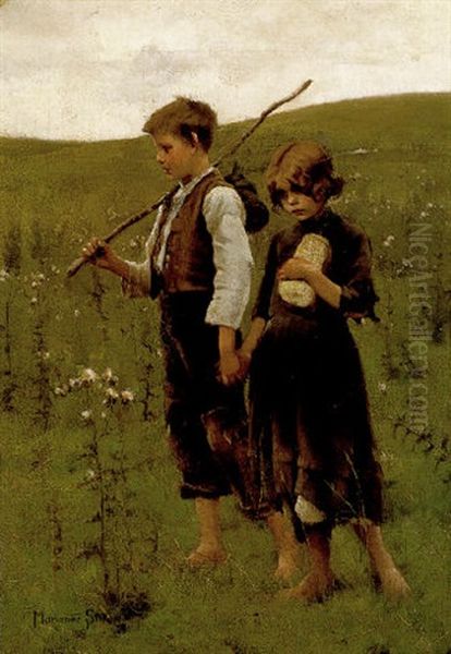 On The Way To The Fields Oil Painting by Marianne Stokes