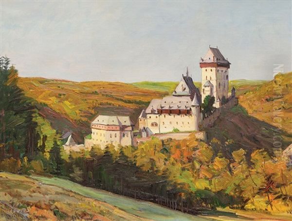 Karlstejn Oil Painting by Josef Stolovsky