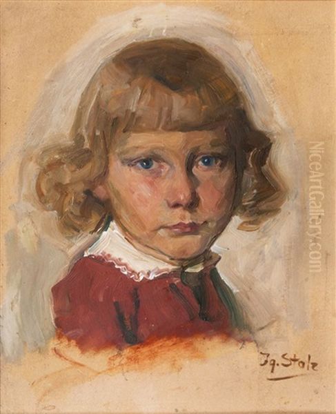 Rudi Schimann, Sohn Des K.u.k. Hof-photographen Richard Schimann Oil Painting by Ignaz Stolz the Younger