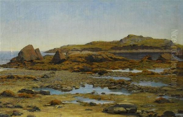 Low Tide, Marblehead, Massachusetts Oil Painting by William Stone
