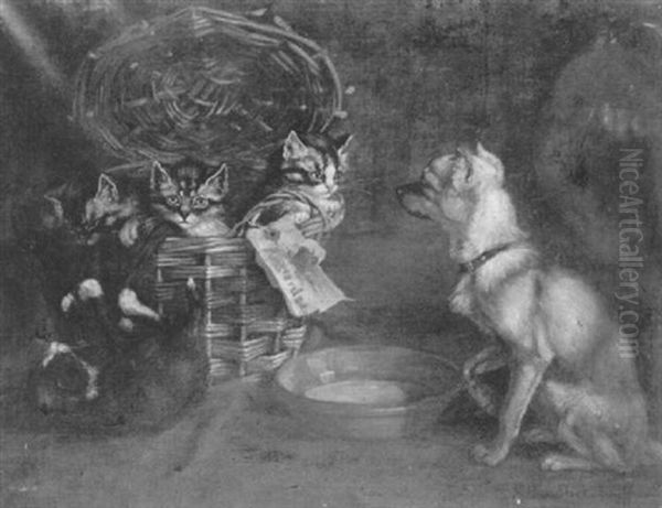 Friendship Oil Painting by Anna Maria Stork-Kruyff