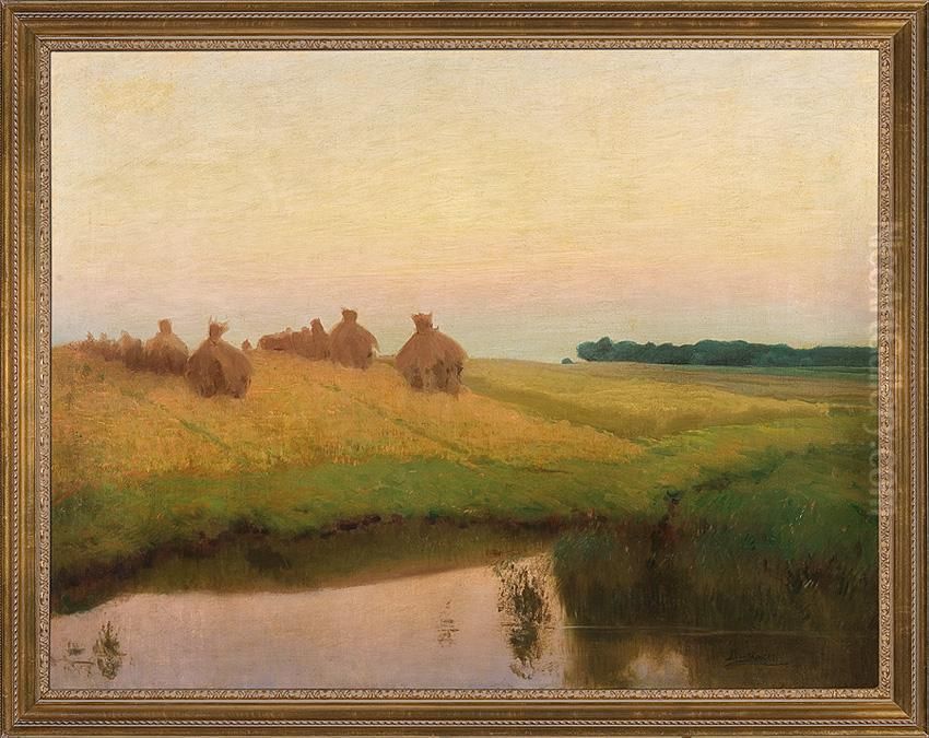 After The Harvest Oil Painting by Roman Bratkowski