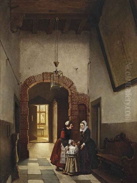 At The City Orphanage Oil Painting by Johannes Anthonie Balthasar Stroebel