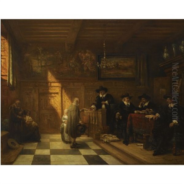 The Petition Oil Painting by Johannes Anthonie Balthasar Stroebel