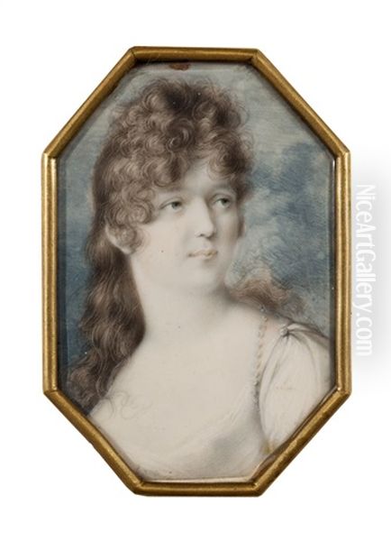 Bildnis Einer Dame Oil Painting by Eduard (Peter Eduard) Stroehling