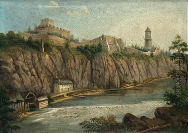 Blick Auf Die Burg Zvikov Oil Painting by Vilem Stroeminger